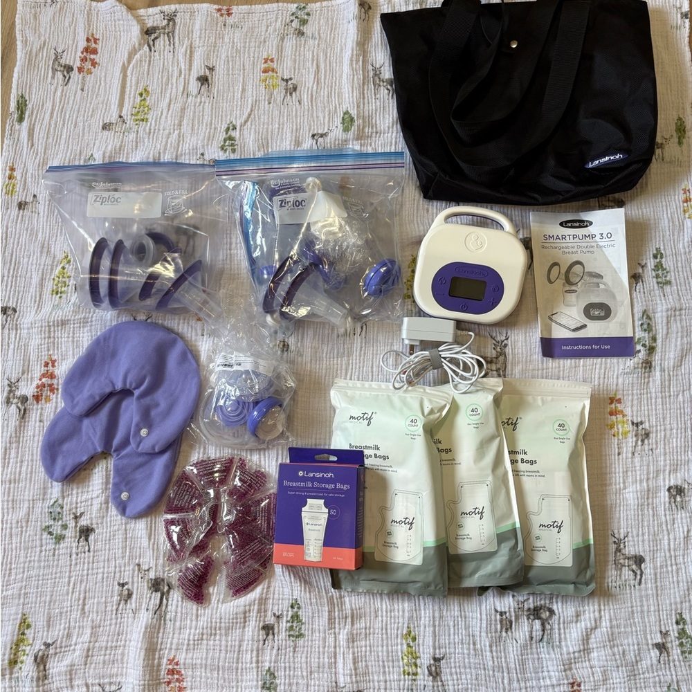 Lansinoh || Smartpump 3.0 rechargeable double electric breast pump bundle
